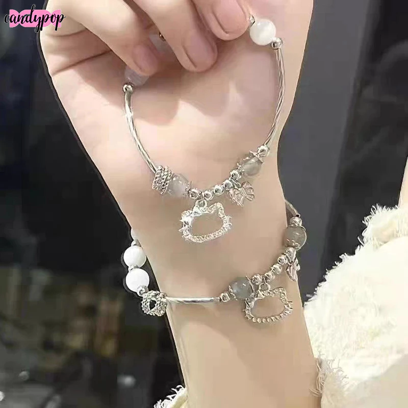 🍭Candy🍭Sanrio Hello Kitty Y2K Vòng Tay Thắt Nơ Anime Kawaii