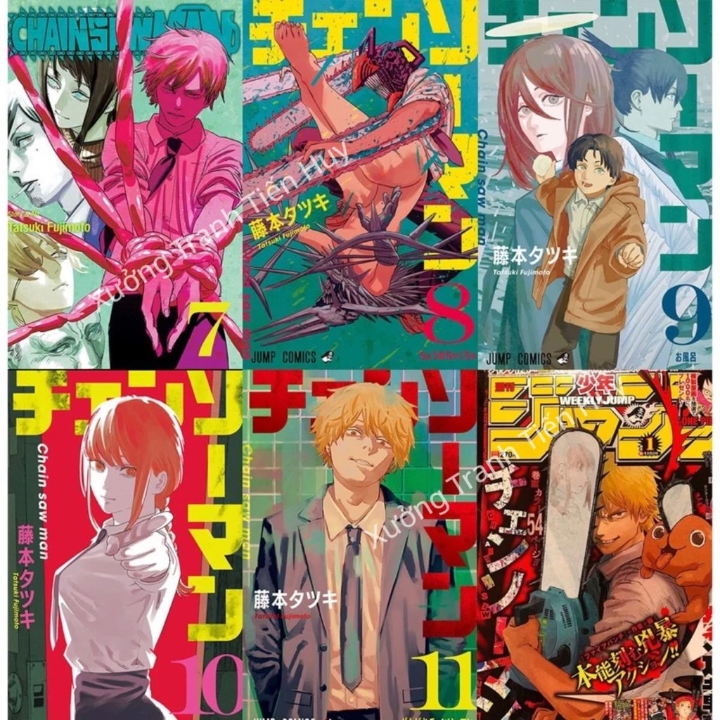 (X46) Poster Postcard Anime Chainsaw Man GIẤY DECAL Tranh