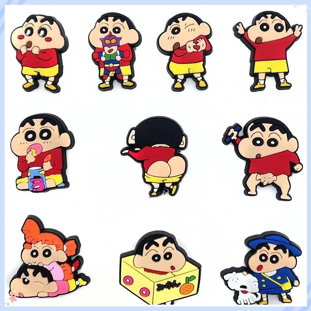 Crayon Shin-chan dép phong cách anime cổ điển trang trí sandal dán