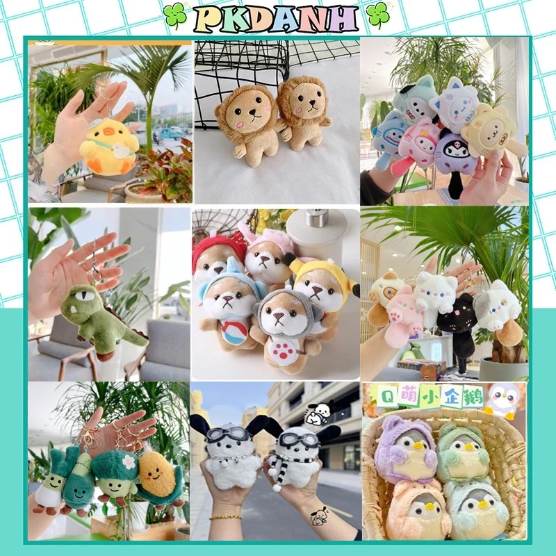 Móc khóa thú nhồi bông, móc chìa khoá keychain khủng long gấu