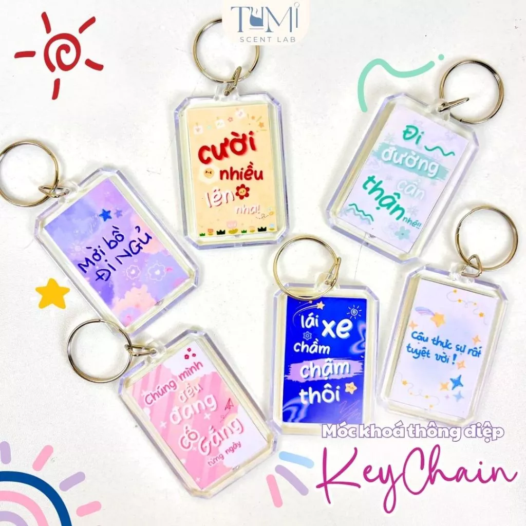 Móc Khoá Thông Điệp, Lời Nhắn Truyền Động Lực, KeyChain Treo